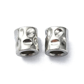 Beads in Water-resistant Steel (4x4mm) 6 pcs. - Uniq Perler - 