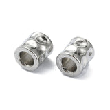 Beads in Water-resistant Steel (4x4mm) 6 pcs. - Uniq Perler - 