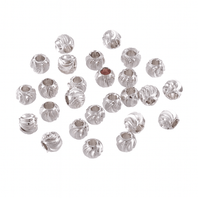 Perlen mit gedrehtem Muster, 4x3mm, (20 Stück) - Uniq Perler - 1111490170