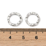 Perleramme Ring Med Klar Zirkonia – Platinfarvet Messing (11,5mm) 2 stk. - Uniq Perler - 115956