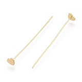 Perlestave Hjerte – 18K Forgyldt (51mm, 2 stk) - Uniq Perler - 117711