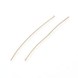 Perlestave Med Flad Hoved – 24K Forgyldt Stål (50x0,6mm), 200 Stk - Uniq Perler - 612845