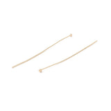 Perlestave Med Rundt Hoved – 14K Langtidsholdbar Forgyldt Messing (50x0,5mm) 20 stk. - Uniq Perler - 121986