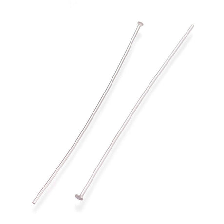 Perlestave Med Rundt Hoved – Vandfast Stål (50x0,7mm) 100 stk - Uniq Perler - 117045