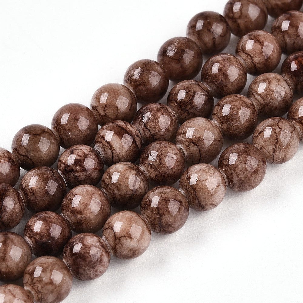 Persian Jade - Rund, Brun (6 - 7mm) - Uniq Perler - 116103
