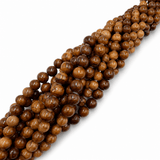 Persisk Jade Perler – Runde, Gradueret-Brun (6~12mm) - Uniq Perler - 124816