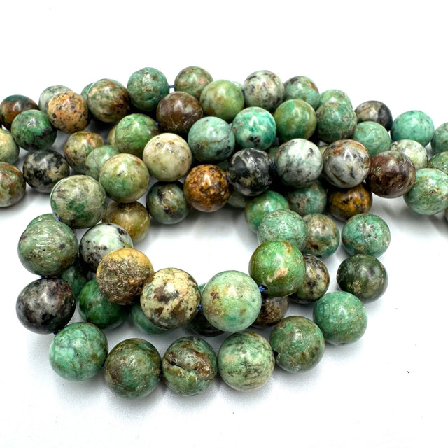 Peruviansk Turkis – Grøn, Rund (10mm) - Uniq Perler - 6844466