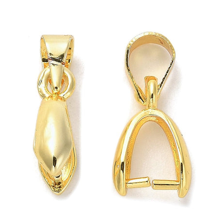 Pinch Bail - 18K Forgyldt Messing, (16,5mm, 4 stk) - Uniq Perler - 114098