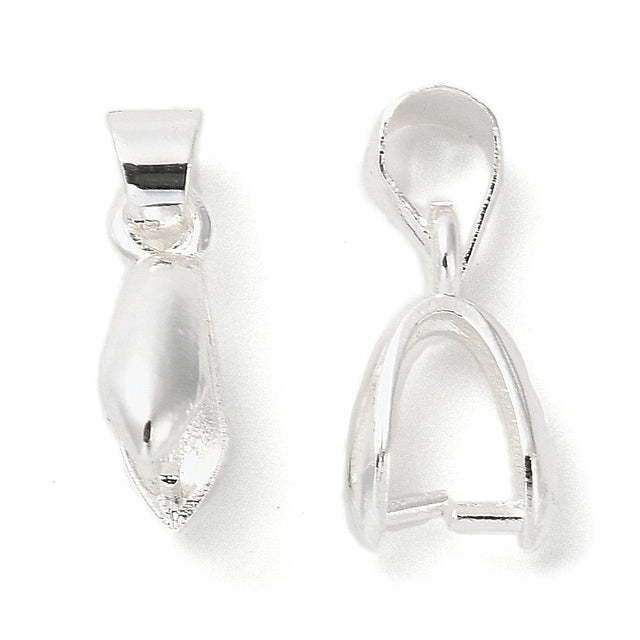 Pinch Bail – Forsølvet Messing (16.5mm) - Uniq Perler - 114132