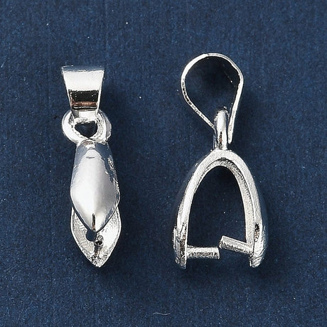 Pinch Bail – Forsølvet Messing (16.5mm) - Uniq Perler - 114132