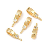 Pinch Bail mit Zirkonia - 18K vergoldetes Messing (10mm, 2 Stück) - Uniq Perler - 117311