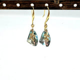 Pinch Blad Vedhæng Med Zirkonia Sten - Langtidsholdbar Forgyldt, 16x5,5x7mm - Uniq Perler - 114330