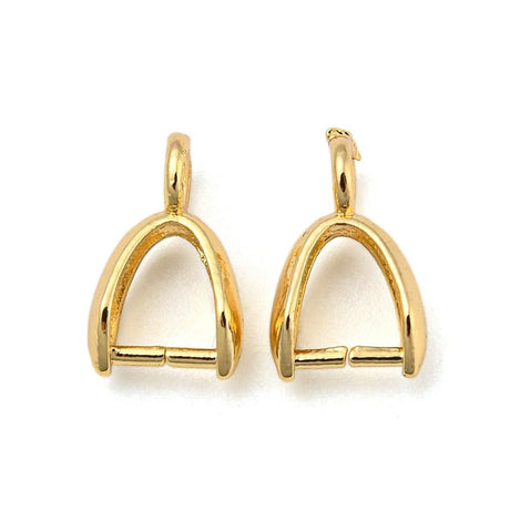 Pinch/bail – 18 Karats Forgyldt Langtidsholdbar (11mm) 6 stk. - Uniq Perler - 117671