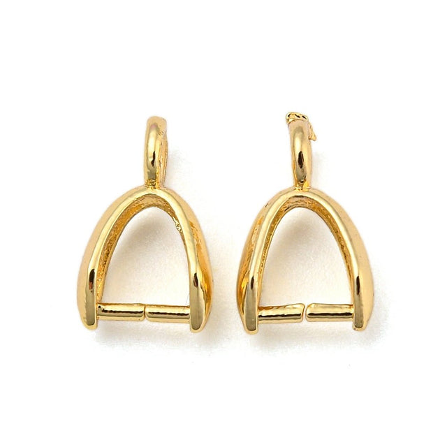 Pinch/bail – 18 Karats Forgyldt Langtidsholdbar (11mm) 6 stk. - Uniq Perler - 117671