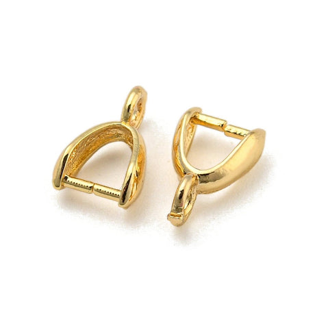 Pinch/bail – 18 Karats Forgyldt Langtidsholdbar (11mm) 6 stk. - Uniq Perler - 117671