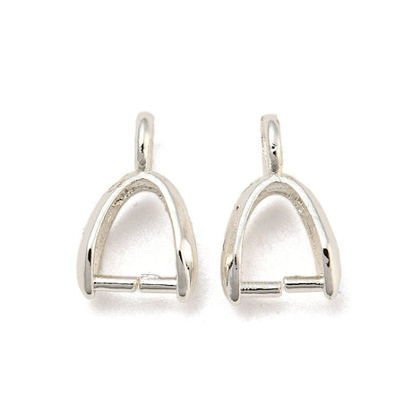 Pinch/bail – Sølvfarvet Langtidsholdbar (11mm) 6 stk. - Uniq Perler - 117669