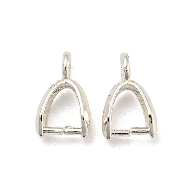 Pinch/bail – Sølvfarvet Langtidsholdbar (11mm) 6 stk. - Uniq Perler - 117669