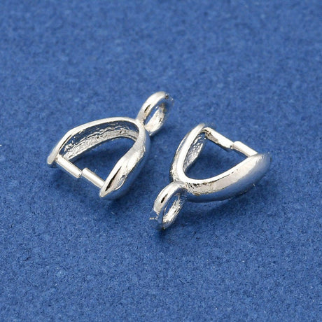 Pinch/bail – Sølvfarvet Langtidsholdbar (11mm) 6 stk. - Uniq Perler - 117669