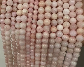 Pink Morganit Perler – Natursten (8 mm) - Uniq Perler - 125546