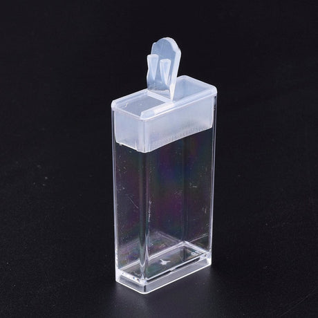 Plastik Beholder med Låg – Til Perleopbevaring (44 stk, Klar) - Uniq Perler - 116119