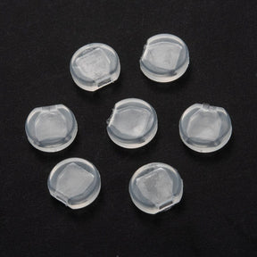 Plastic Earring Pads – Clip-on Earpads, Clear (9x8.5mm) 6 pcs. - Uniq Perler - 115951