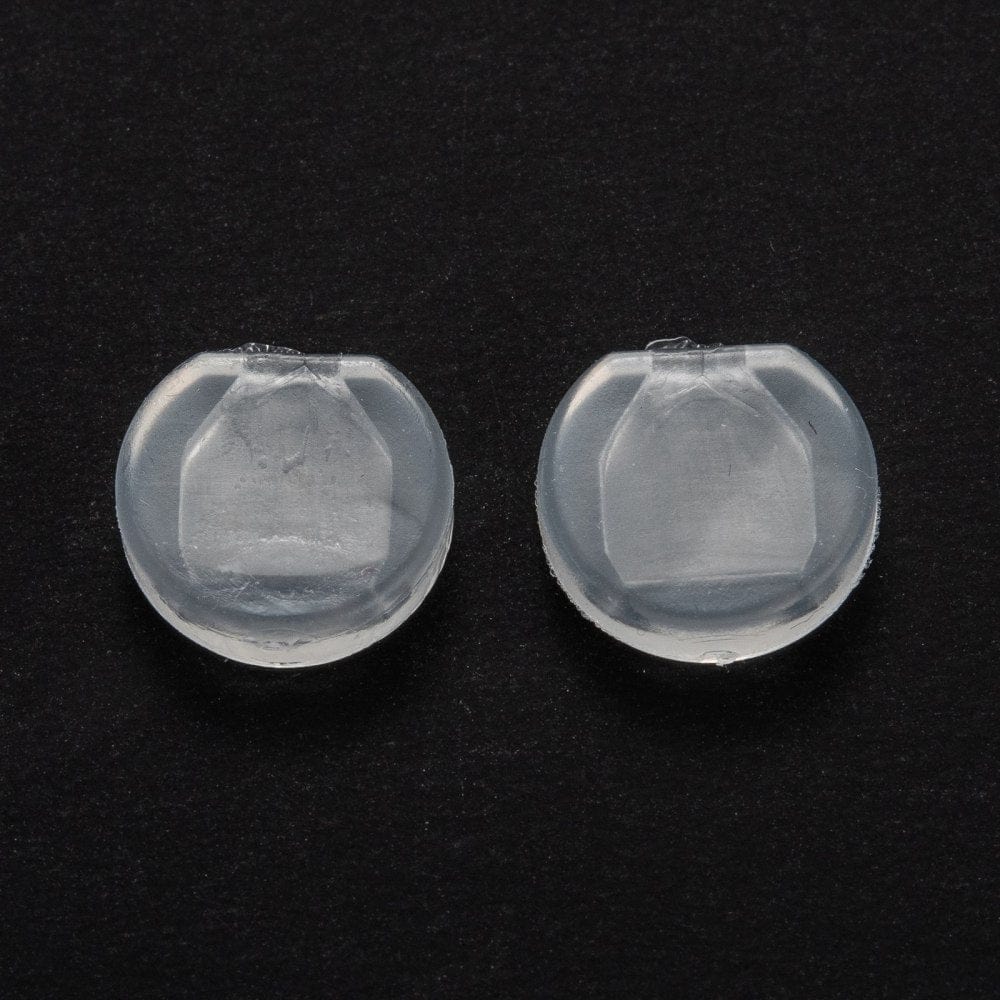 Plastik Øreringe Pads – Clip - on Ørepuder, Klar (9x8,5mm) 6 stk. - Uniq Perler - 115951