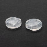 Plastik Øreringe Pads – Clip - on Ørepuder, Klar (9x8,5mm) 6 stk. - Uniq Perler - 115951