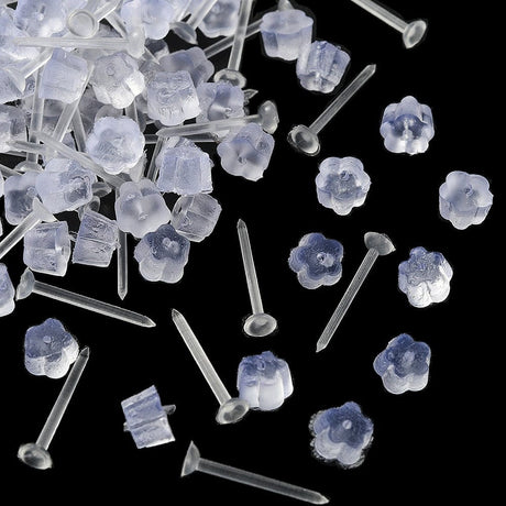 Plastik Ørestikkere Og Gummi Bagstopper I Kasse, 1000 Dele - Uniq Perler - 0000014634