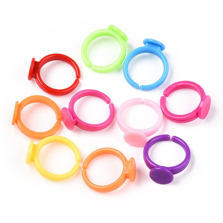 Plastik Ringe – Assorterede Størrelser (10 Stk) - Uniq Perler - 922323245688916214508857, 0000008811, 922323245677819784389856
