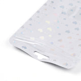 Plastikposer Med Lynlås, Hvid Med Hjerter, (10x15cm, 25 stk.) - Uniq Perler - 114964