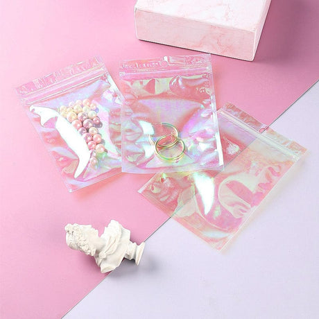 Plastikposer Med Lynlås, Klar, 9x12cm, 25 stk. - Uniq Perler - 114965