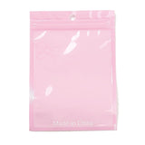 Plastikposer Med Lynlås – Klar/Rosa (15x10cm), 100 Stk - Uniq Perler - 113054
