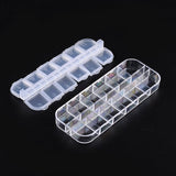 Plastkasse med inndeling - 12 Rom. Klar (13x5x1,5 cm) - Uniq Perler - 421840