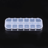 Plastkasse med inndeling - 12 Rom. Klar (13x5x1,5 cm) - Uniq Perler - 421840