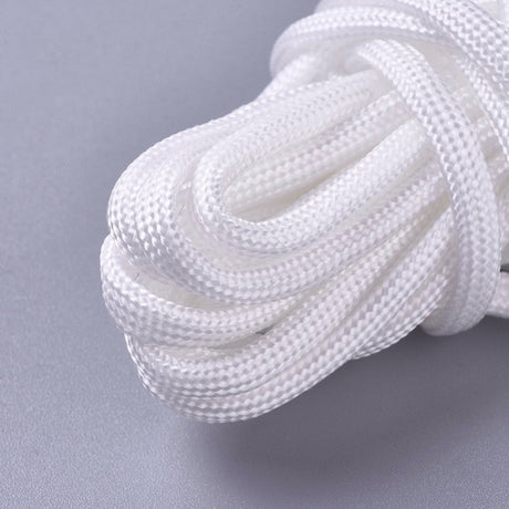 Polyester Snor – Hvid (4mm) - Uniq Perler - 121025