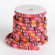 Polyester Snor Med Boheme Mønster – Farve Mix (7x5mm), 1 meter - Uniq Perler - 126209