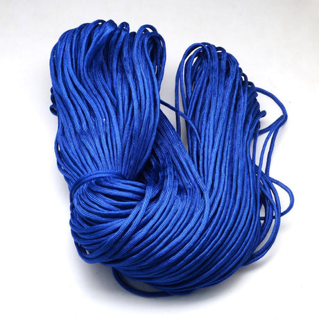Polyester Snor Med Spandex – Blå (4 - 5mm)10 meter - Uniq Perler - 118862
