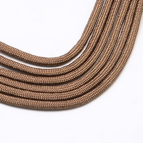 Polyester Snor Med Spandex – Brun (4 - 5mm)10 meter - Uniq Perler - 118861