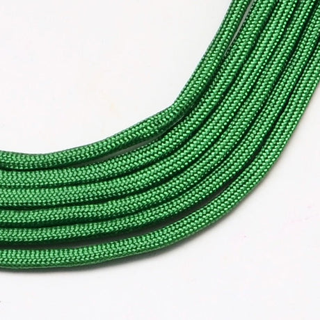 Polyester Snor Med Spandex – Grøn (4 - 5mm) 10 meter - Uniq Perler - 118858