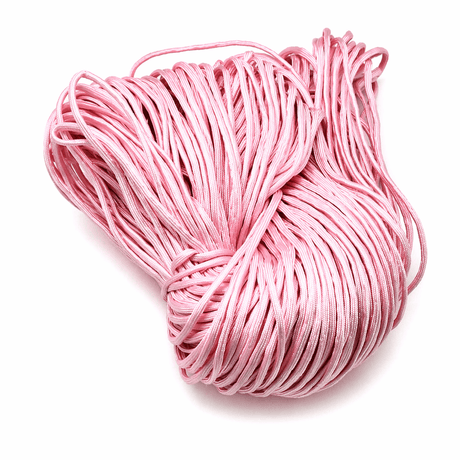 Polyester Snor – Pink (4~5mm) 10 meter - Uniq Perler - 118869