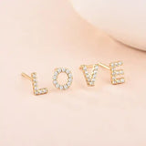 Populære Forgyldt Sterling Sølv Bogstav Ørestikkere - Uniq Perler - 643467899