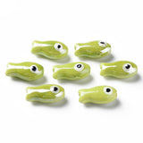 Porcelænsperler – Fisk, Håndmalede, Farve Mix (19,5x10x8mm) 8 stk. - Uniq Perler - 122779