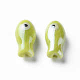 Porcelænsperler – Fisk, Håndmalede, Farve Mix (19,5x10x8mm) 8 stk. - Uniq Perler - 122779
