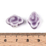 Porcelænsperler - Glaseret, Lys Lilla (10~12x16x6~6,5mm) 4 stk. - Uniq Perler - 122768