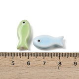 Porcelænsperler – Håndlavede Fisk (9x20x6mm) 8 stk. - Uniq Perler - 