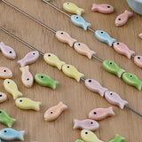 Porcelænsperler – Håndlavede Fisk (9x20x6mm) 8 stk. - Uniq Perler - 