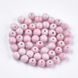 Porcelænsperler, Rosa, 7,5 - 8mm, (20 Stk) - Uniq Perler - 29483