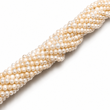 Potato Ferskvandsperler – Hvid (3~4x3~5,5mm) - Uniq Perler - 124589