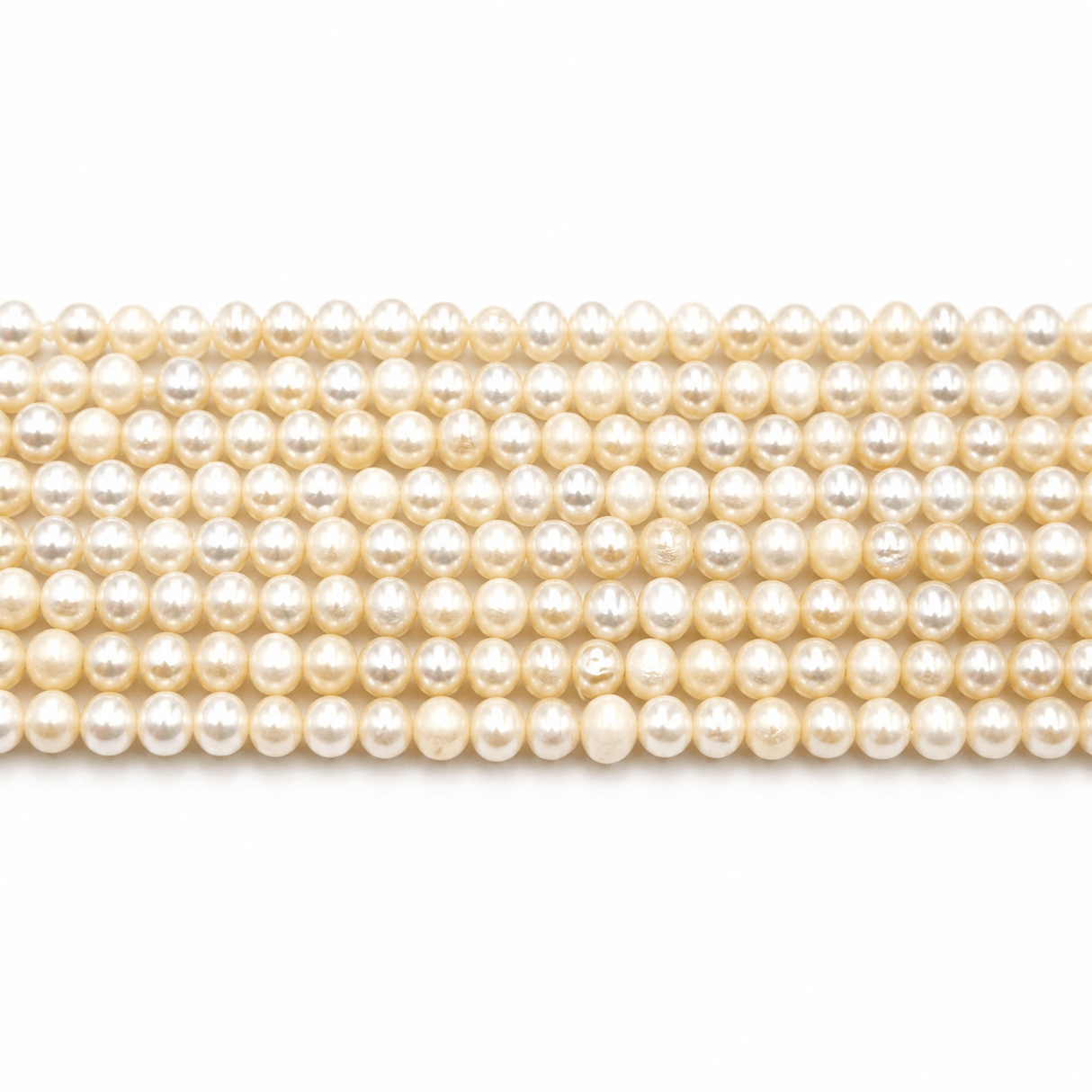 Potato Ferskvandsperler – Hvid (3~4x3~5,5mm) - Uniq Perler - 124589