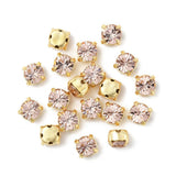 Preciosa Chaton With Setting – 18K Gold-plated Brass, Vintage Rose (SS19)